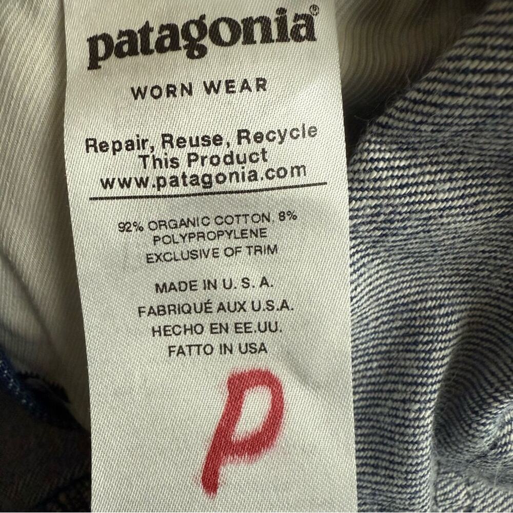 Patagonia Women’s Organic Cotton Steel Forge Denim Overalls Workwear XS NEW - Picture 10 of 13